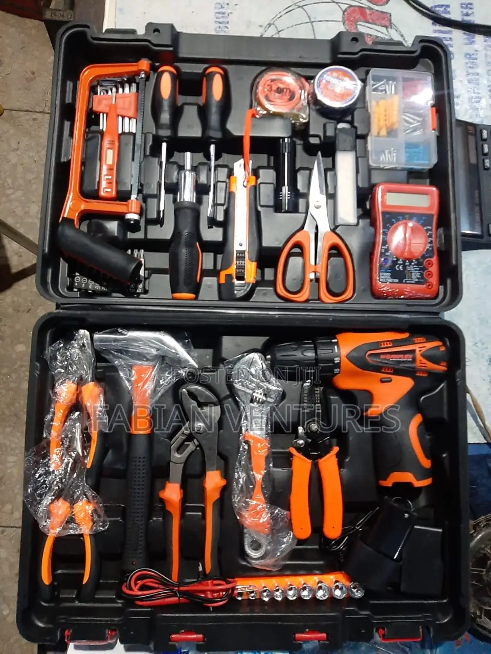Set of Tools Box With Battery Drill
