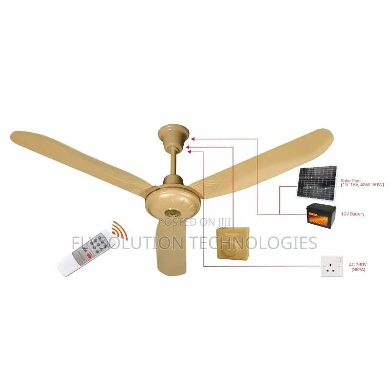 Qasa 56′′ Solar Ac/Dc Ceiling Fan QCF-56ac/Dc