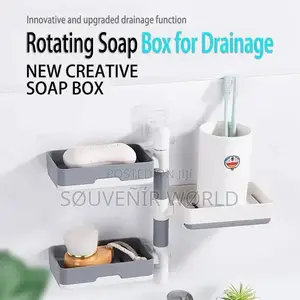 Soap Rack No Drilling Three-layer