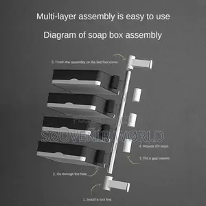 Soap Rack No Drilling Three-layer