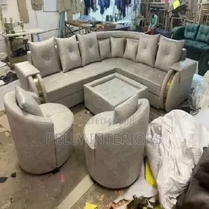 Grey Modular Corner Sofa Chair 8 Seater