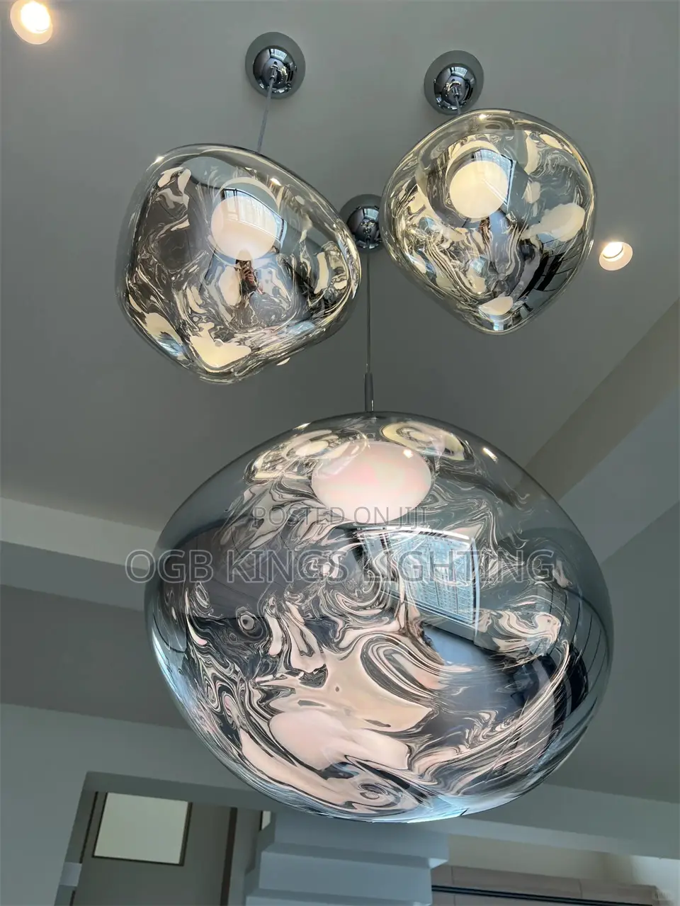 Modern Lava Lamp LED Glass Pendant Light PVC Lighting