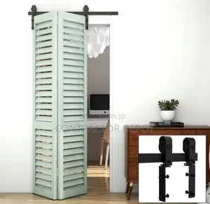 Heavy Duty Sturdy Barn Door Track Set, Smoothly and Quietly