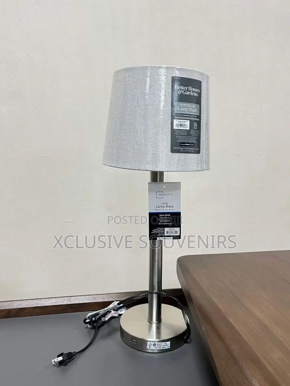 Modern Table/Bedside Lamp Set With USB Port