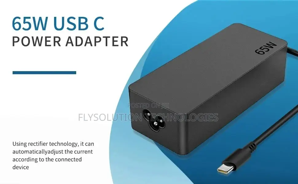 Hp Type-C 20v 3.25a Laptop Charger 65w Usb-C With Power Cord