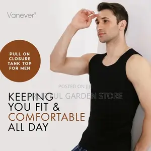 Men Sleeveless Bodybuilding Singlet - Black