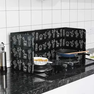 Kitchen Gas Stove Aluminum Foldable Oil Splash Protector-B