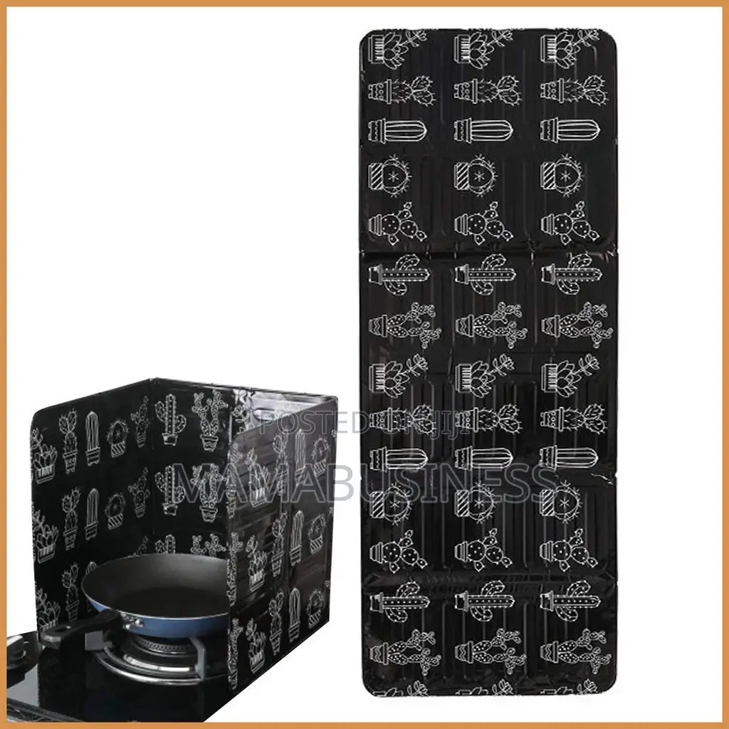 Kitchen Gas Stove Aluminum Foldable Oil Splash Protector-B