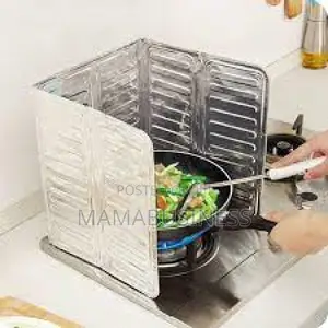 Kitchen Gas Stove Aluminum Foldable Oil Splash Protector-S