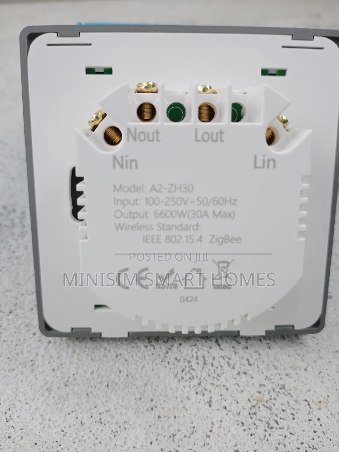 30a Ac/Water Heater Zigbee Smart Button Switch