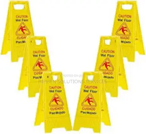 Caution Wet Floor' - Safety Floor Sign