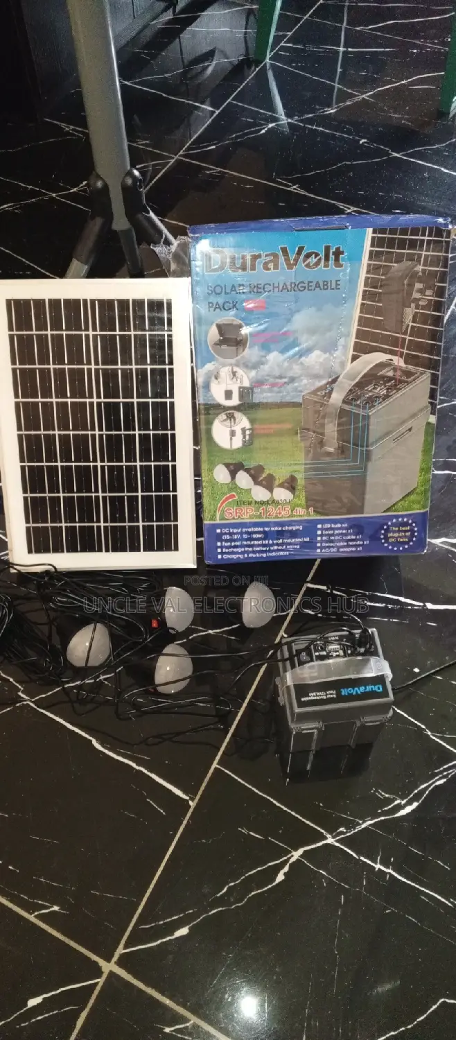Duravolt 4in1 DC Solar Rechargeable Power-Pack