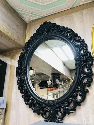 Black Wooden Mirror