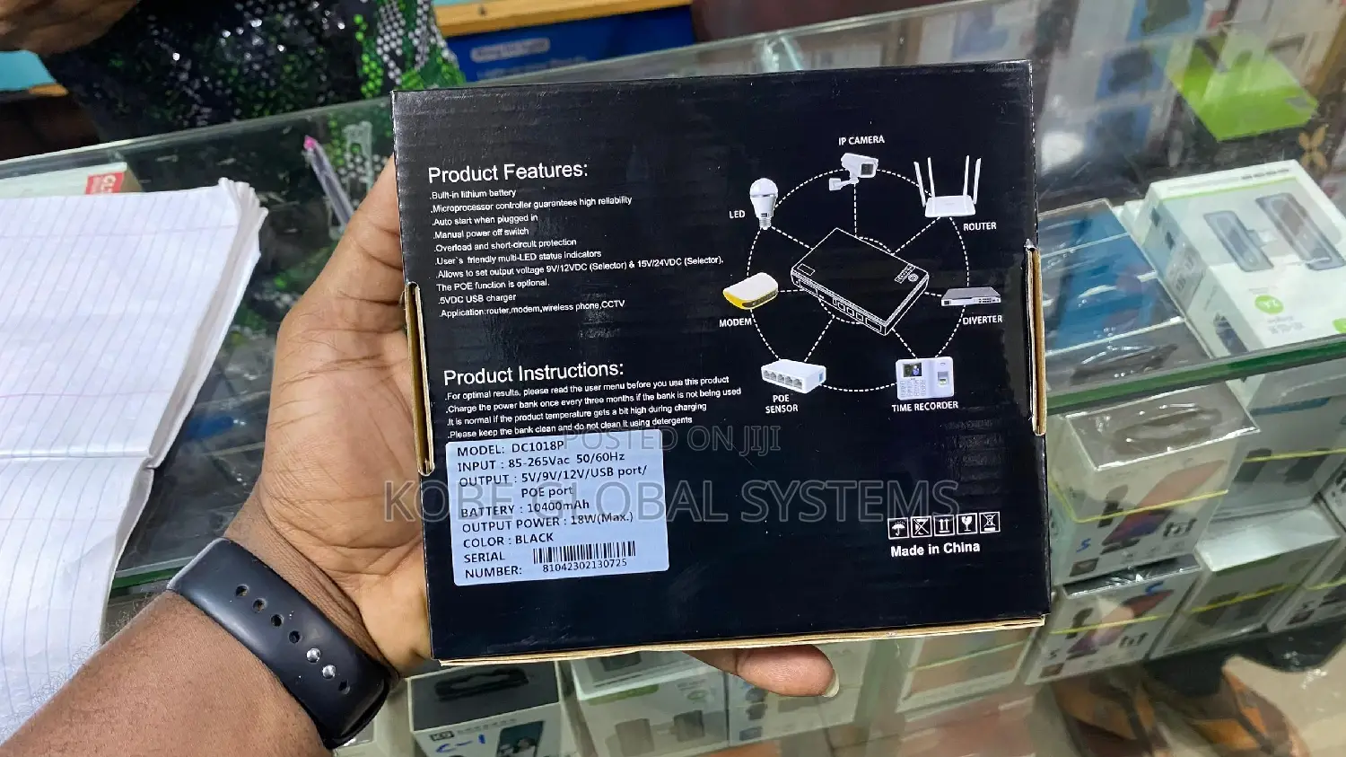DC UPS 10400MAH Multifunctional Power Bank