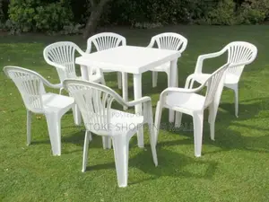 Resturant Plastic Dinning Table by Four Seater