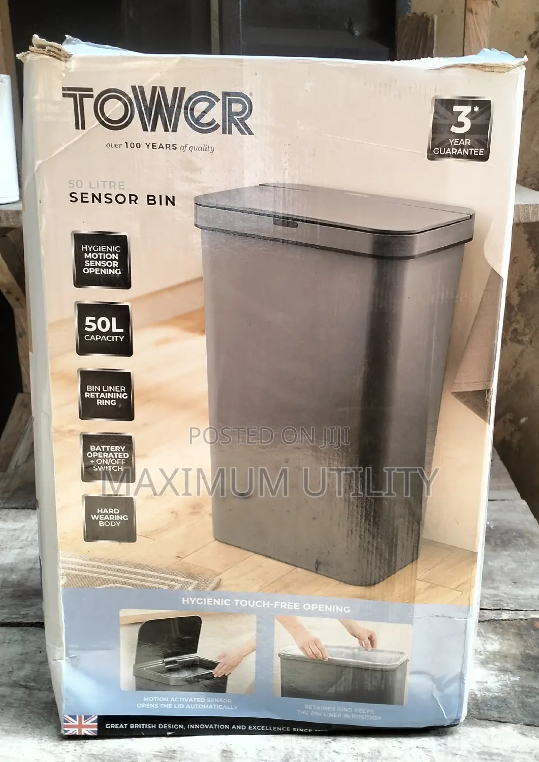Tower 50ltrs Sensor Waste Bin