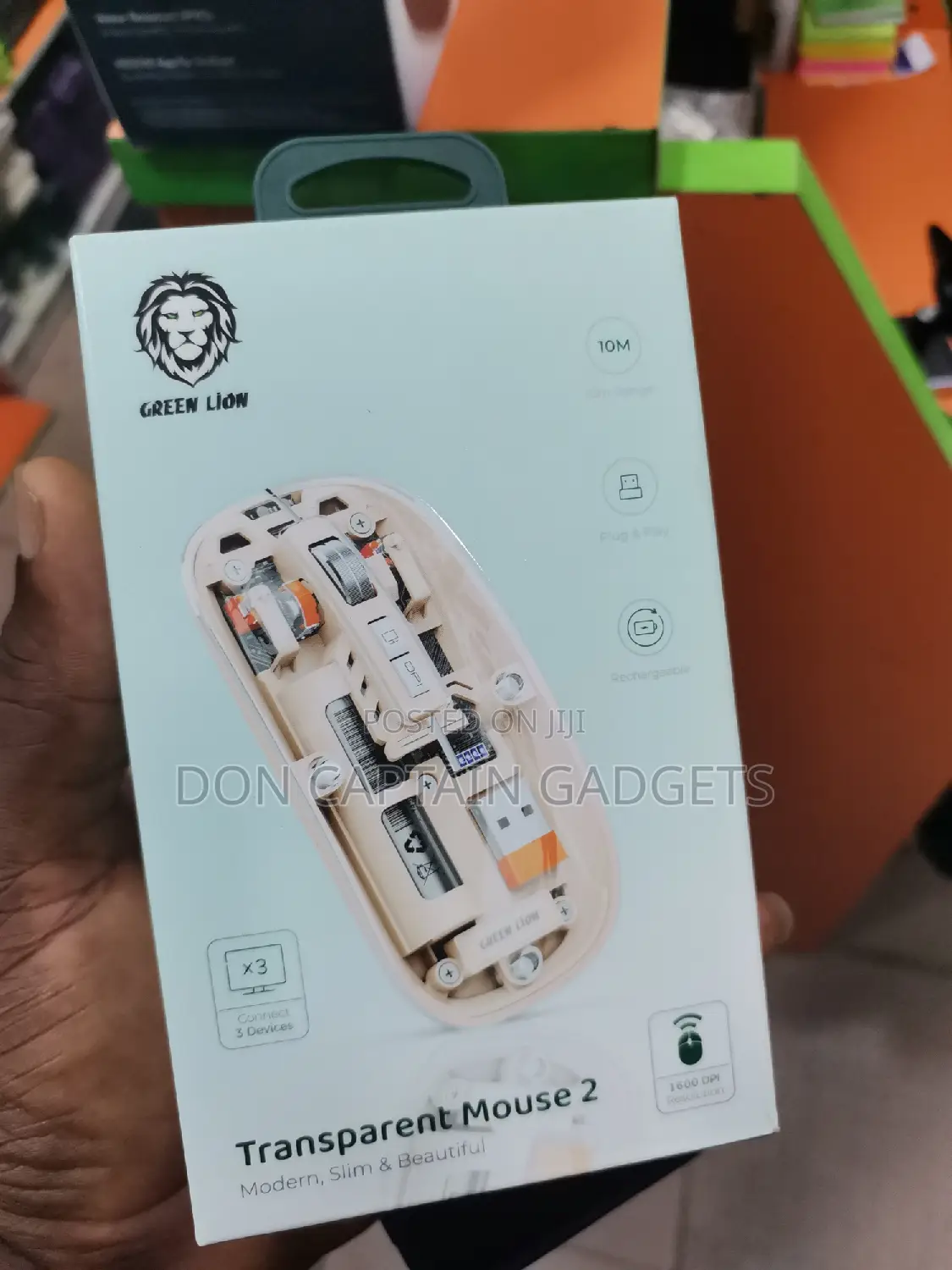 Green Lion Transparent Mouse 2 Bluetooth /USB