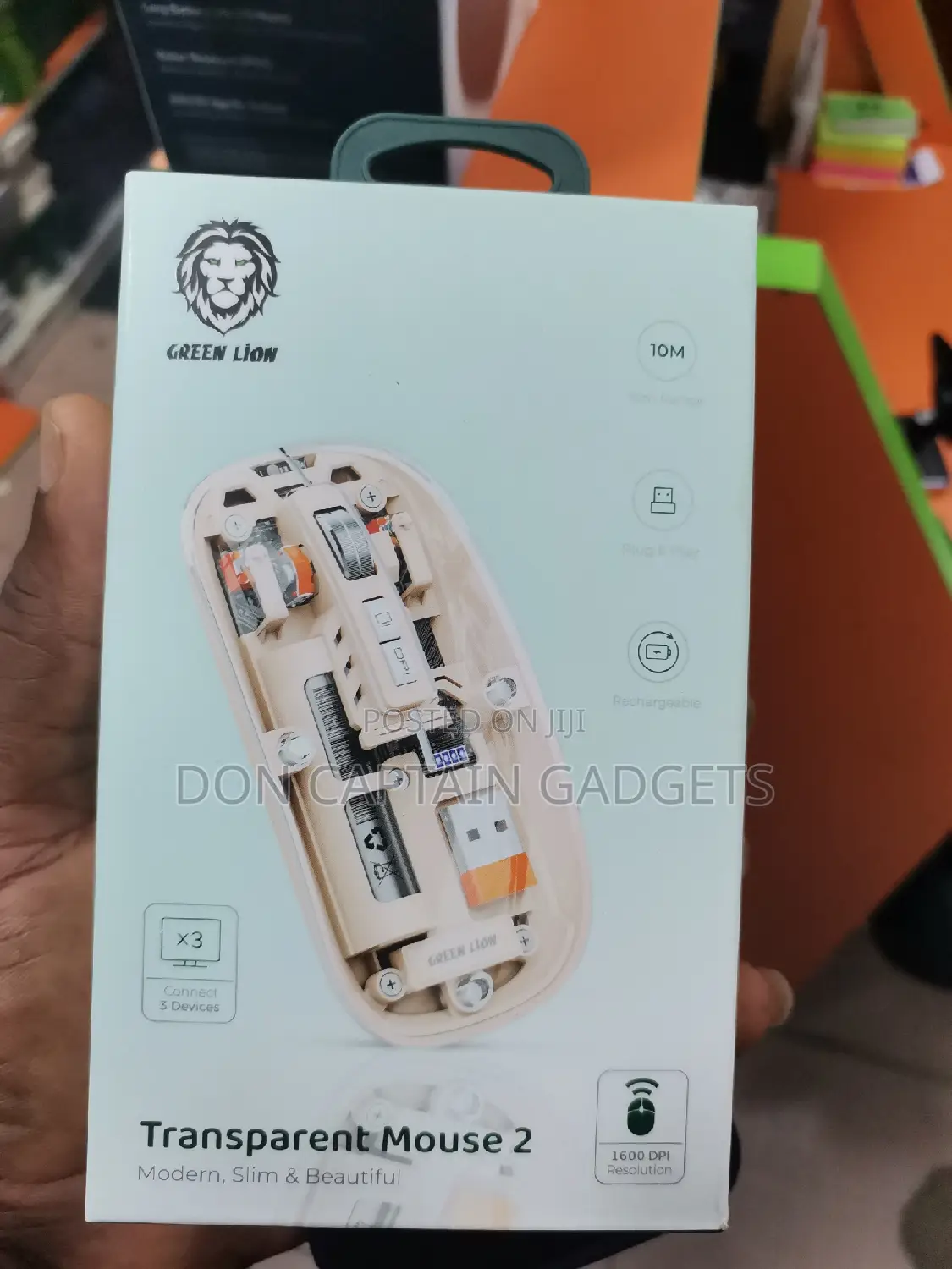 Green Lion Transparent Mouse 2 Bluetooth /USB