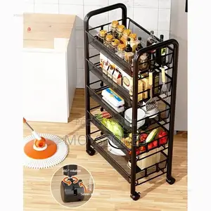 5 Layers Metal Trolley Storage Rack