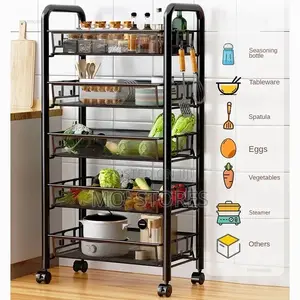 5 Layers Metal Trolley Storage Rack