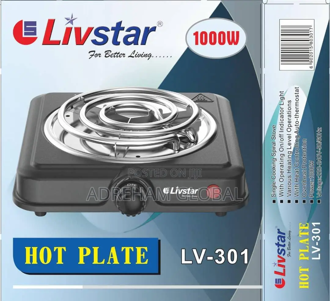 Livstar 301 Single Ring Hotplate, 1000watts