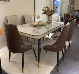 Marble Dinning Table and 6 Chairs