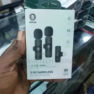 3 in 1 Double Wireless Mic for iPhone, Type C Phones Android
