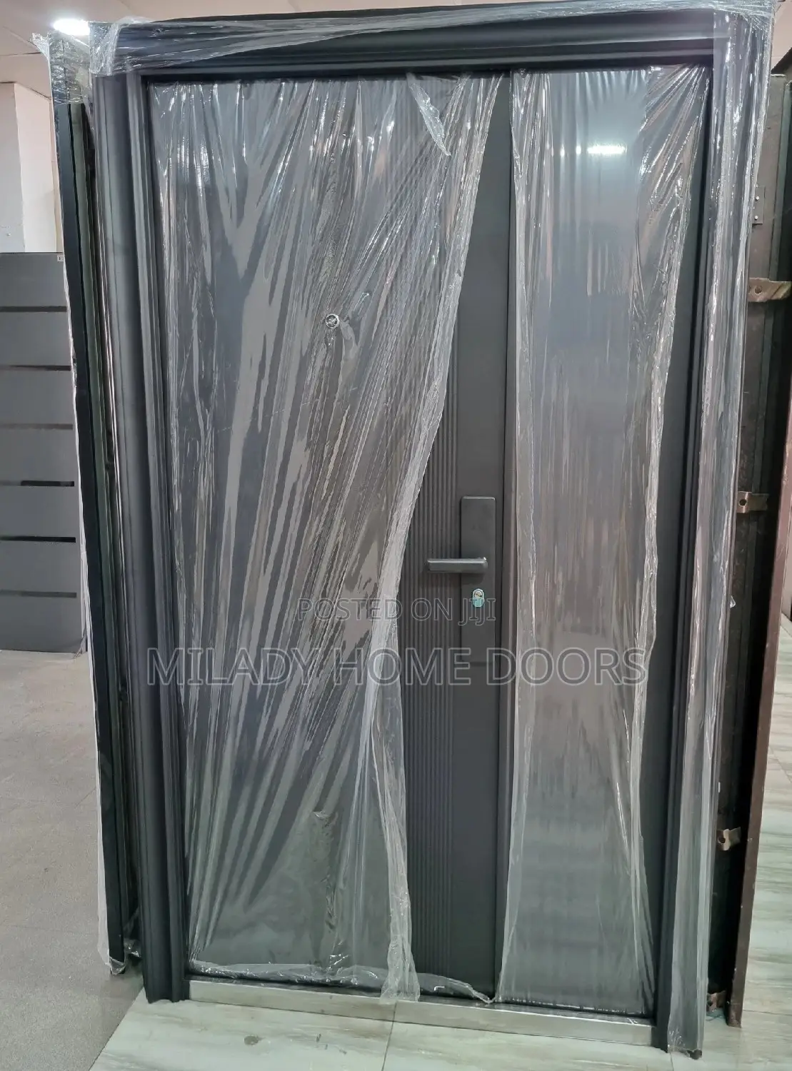 Gray 4ft Modern Steel Security Door