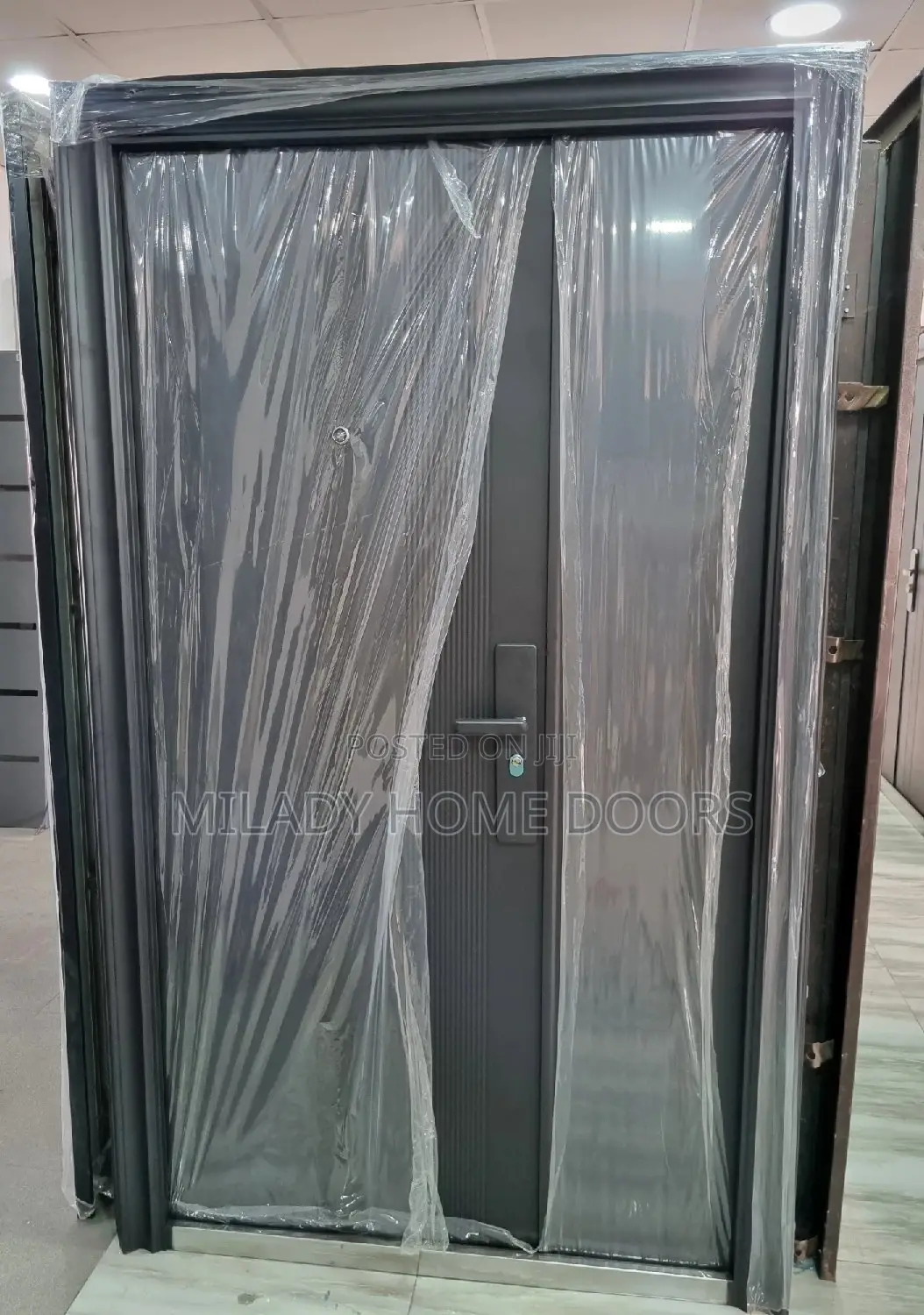 Gray 4ft Modern Steel Security Door