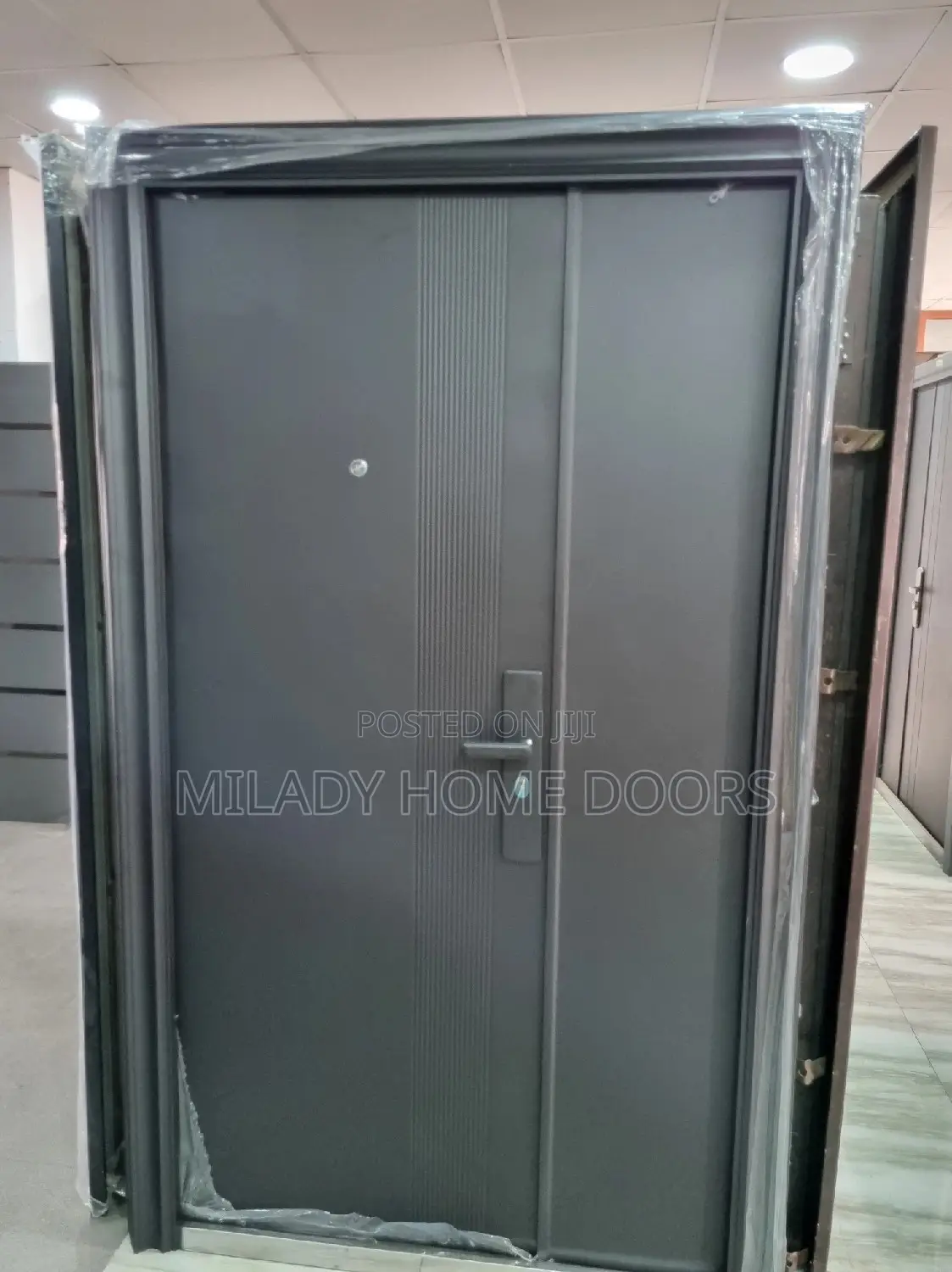 Gray 4ft Modern Steel Security Door