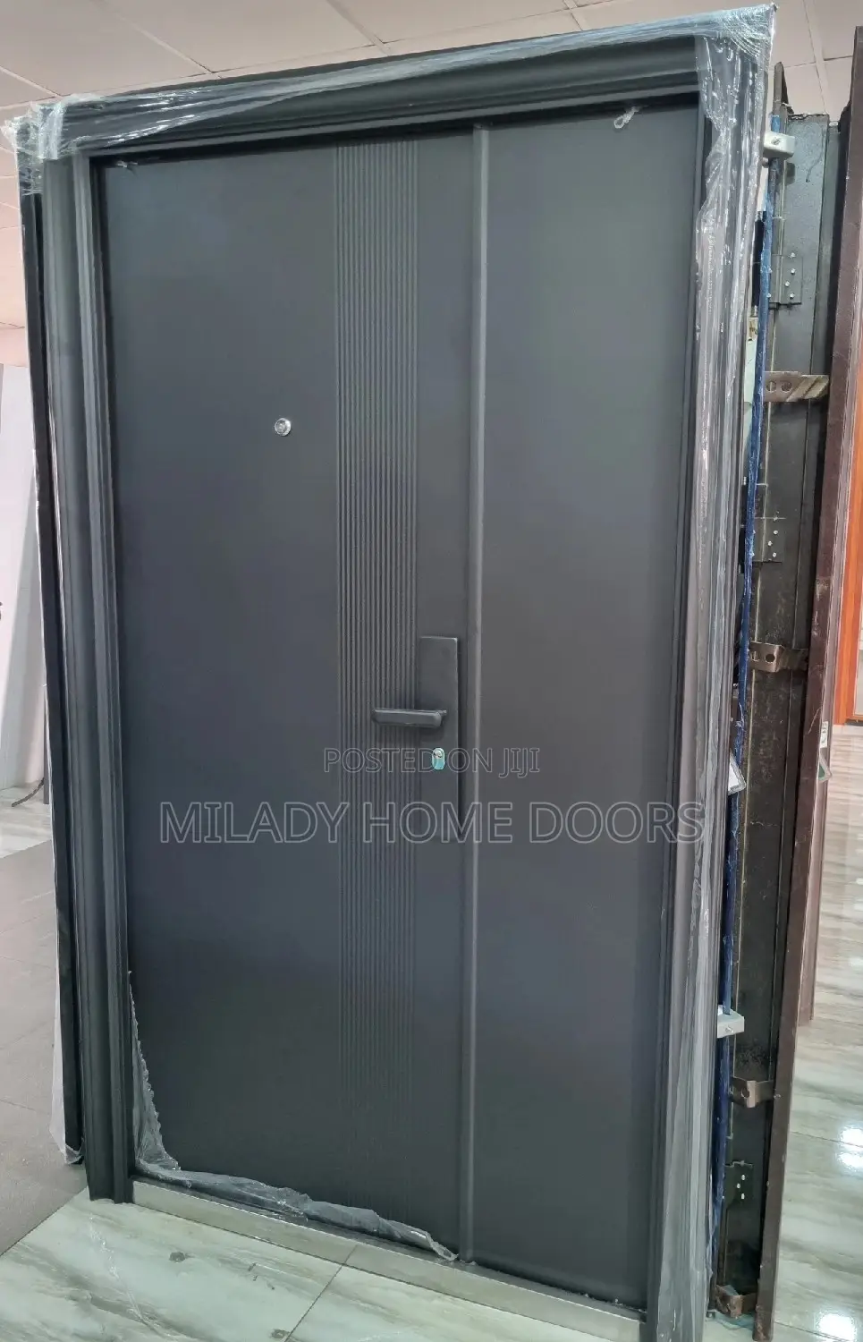 Gray 4ft Modern Steel Security Door