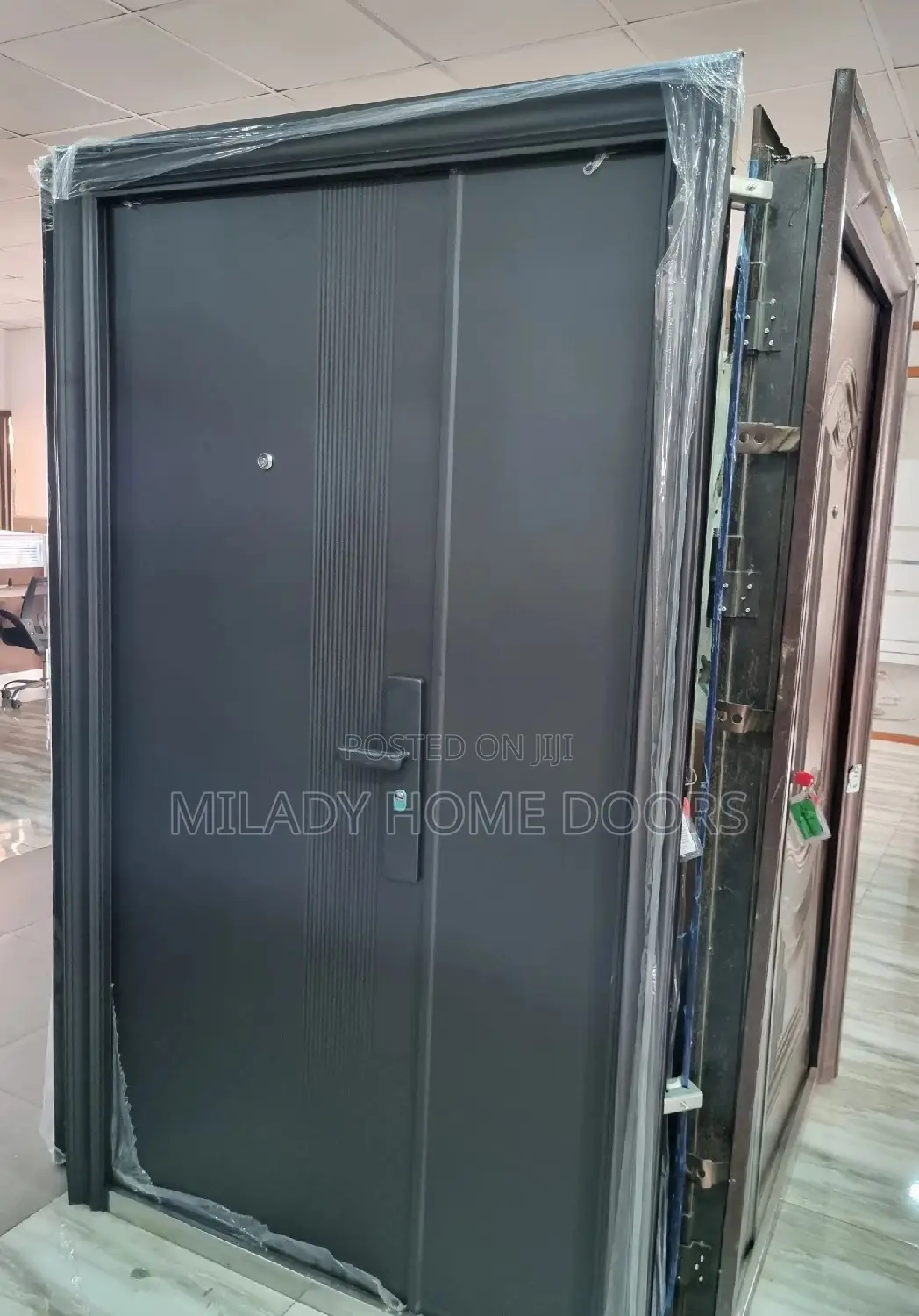 Gray 4ft Modern Steel Security Door