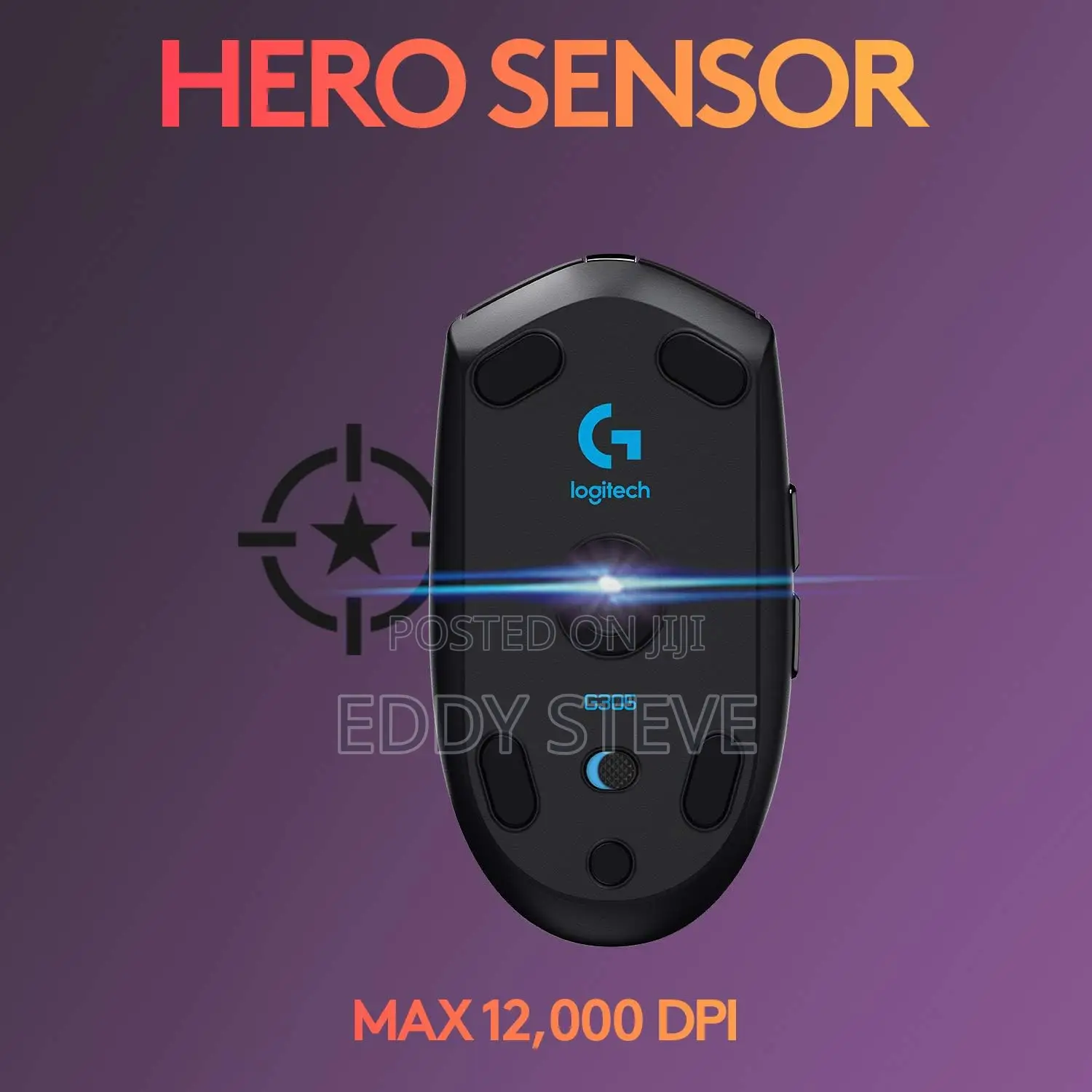 Logitech G305 LIGHTSPEED Wireless Gaming Mouse, Hero 