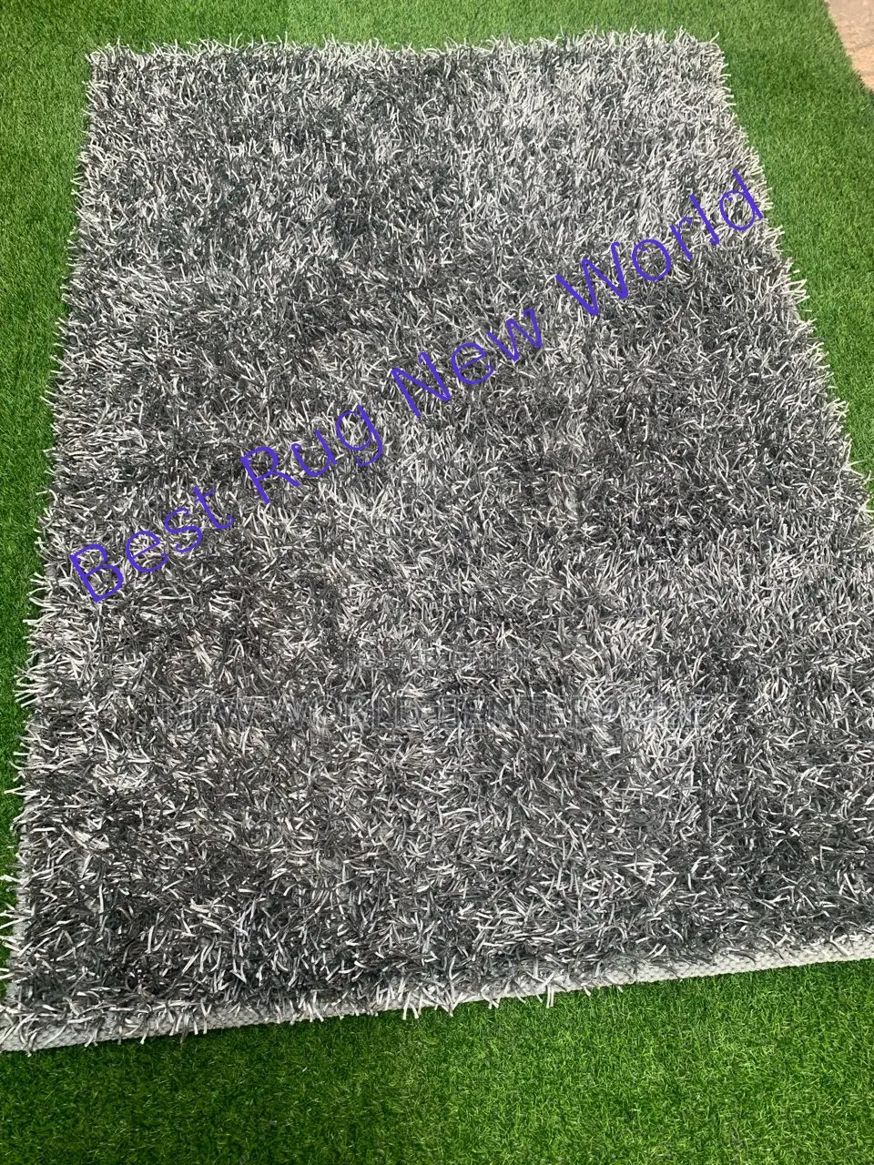 Modern Indian Poly Shaggy Centre Rug
