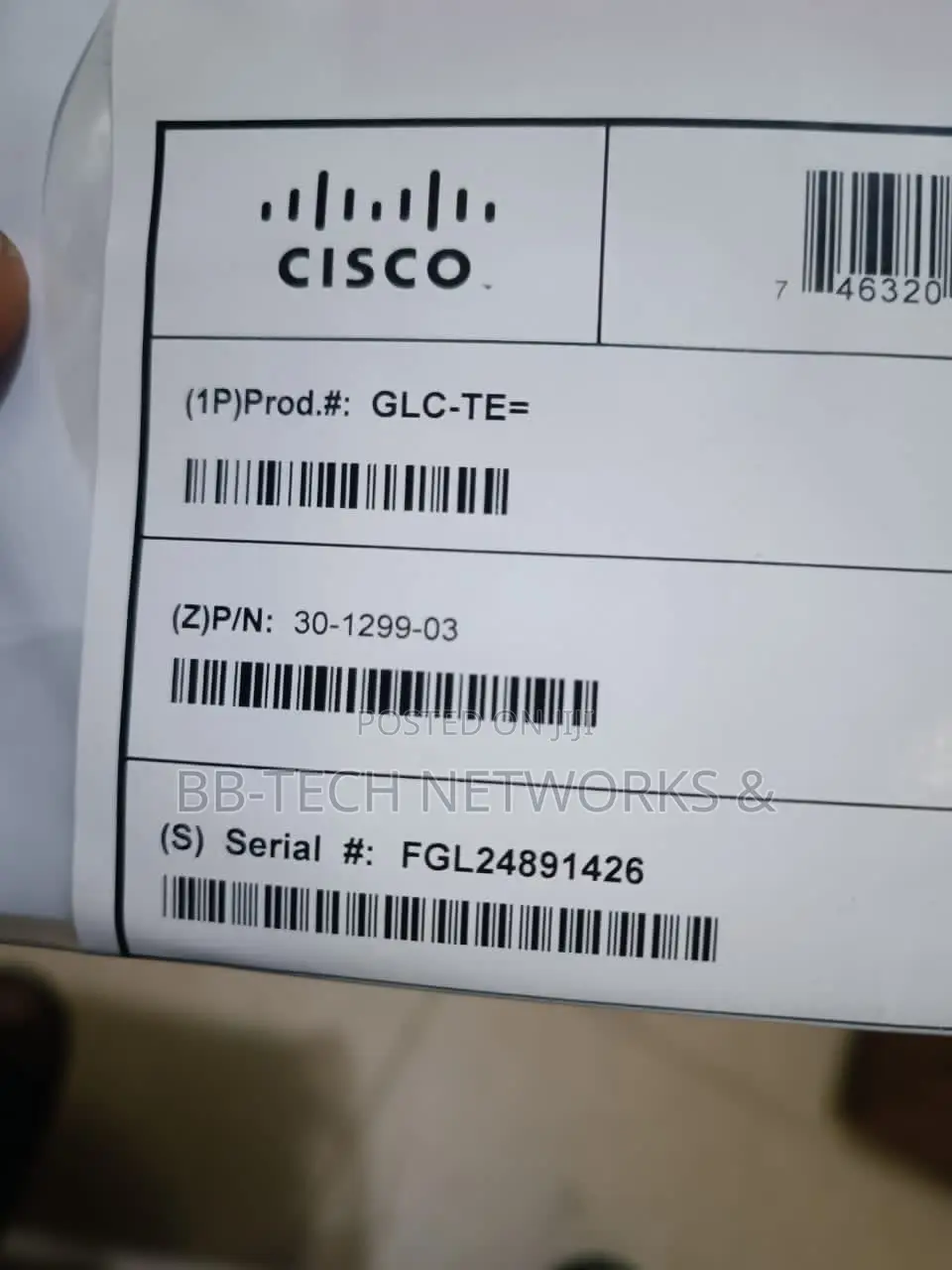 Cisco GLC-TE, 1000base-T SFP Transceiver Module