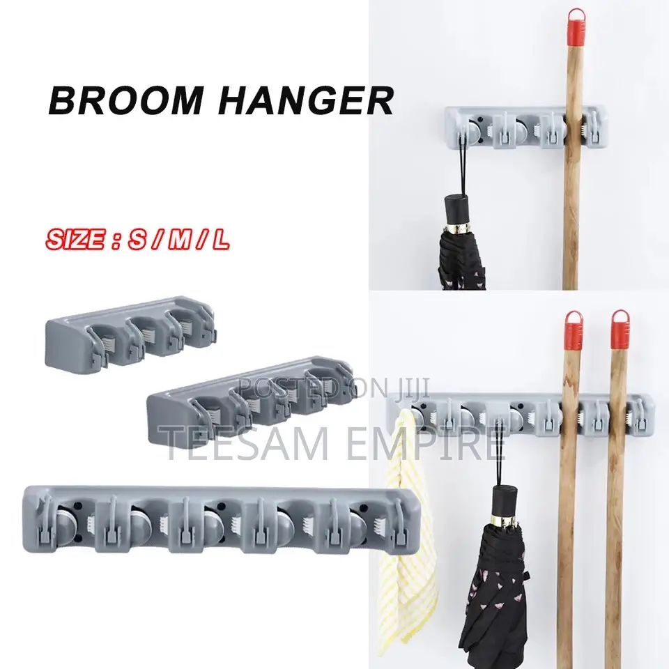 5 Position Wall Mounted Mop Holder