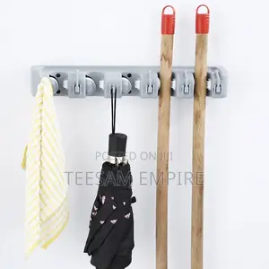 5 Position Wall Mounted Mop Holder