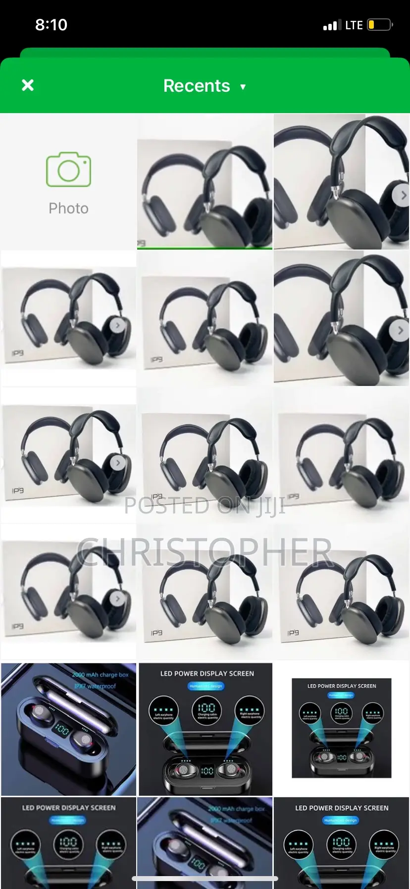 Delivery P9 Wireless Bluetooth Headset Headphone-Black
