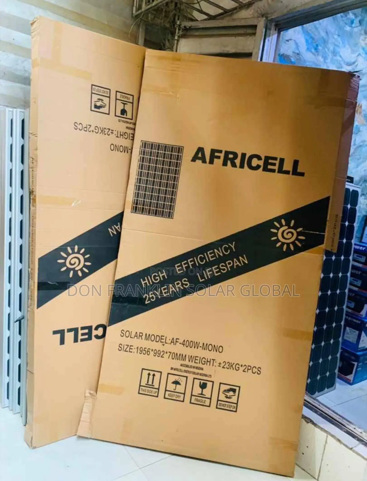 400watts Africell Monocrystalline Solar Panel