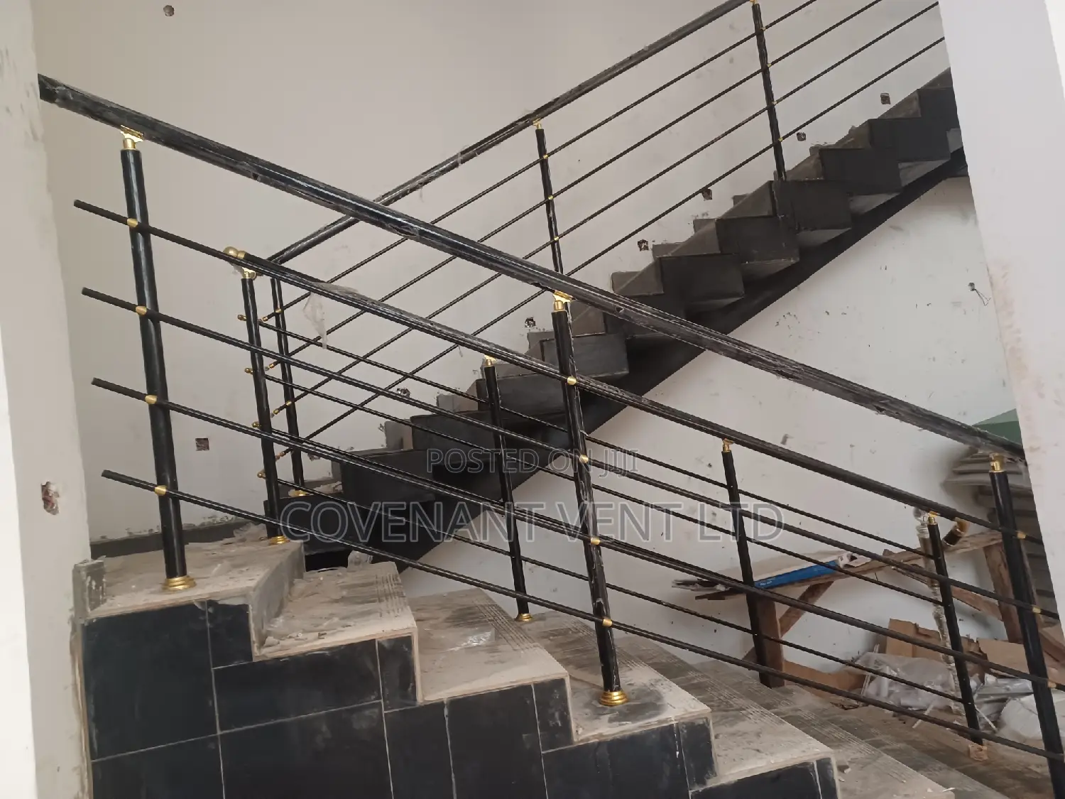 Premium Black Handrails and Glass Work
