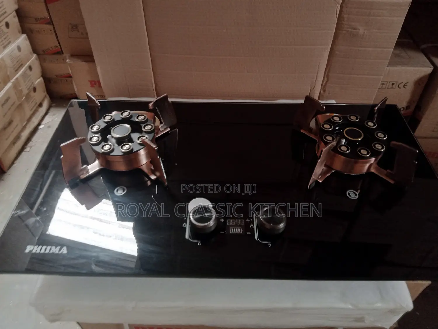 2 Burner Gold Stand Cooker Hob
