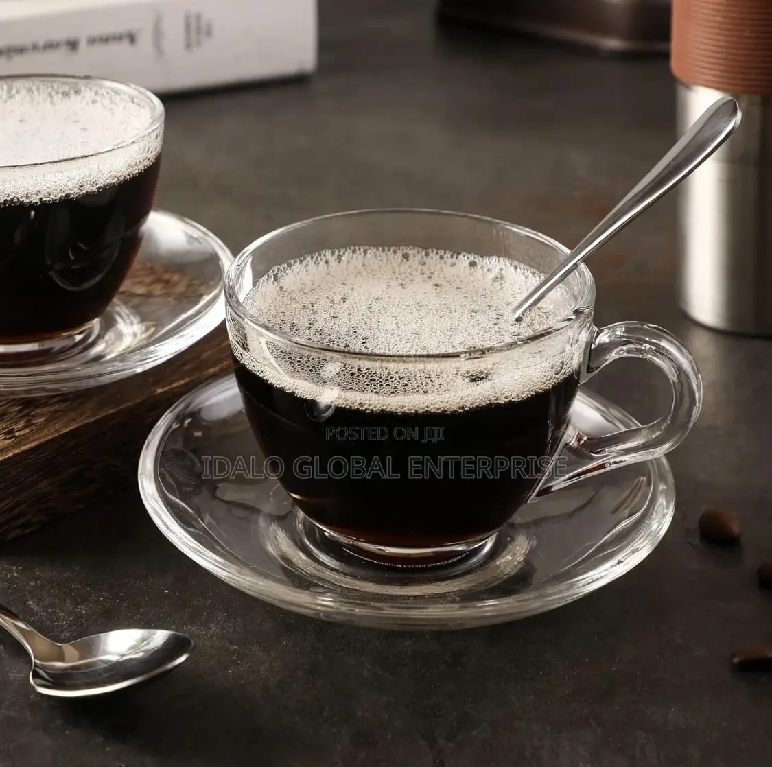 Glass Tea Cups and Saucers