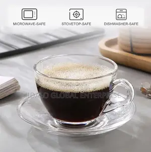 Glass Tea Cups and Saucers