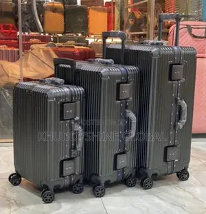 Aluminum Luggage Bags and Traveling 3 Sets Box