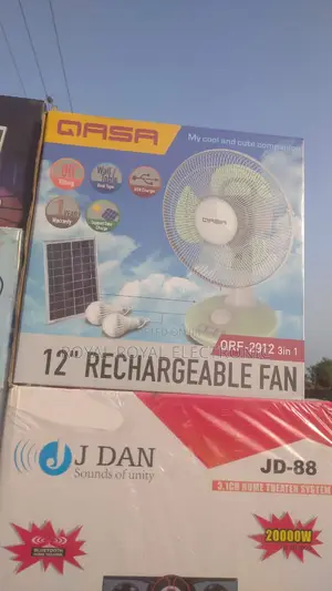 Qasa 12 Inches Rechargeable Table Fan