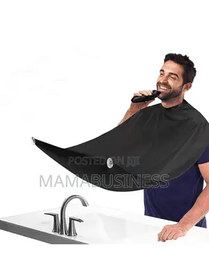 Beard Shaving Catcher Bib Cloth-Black