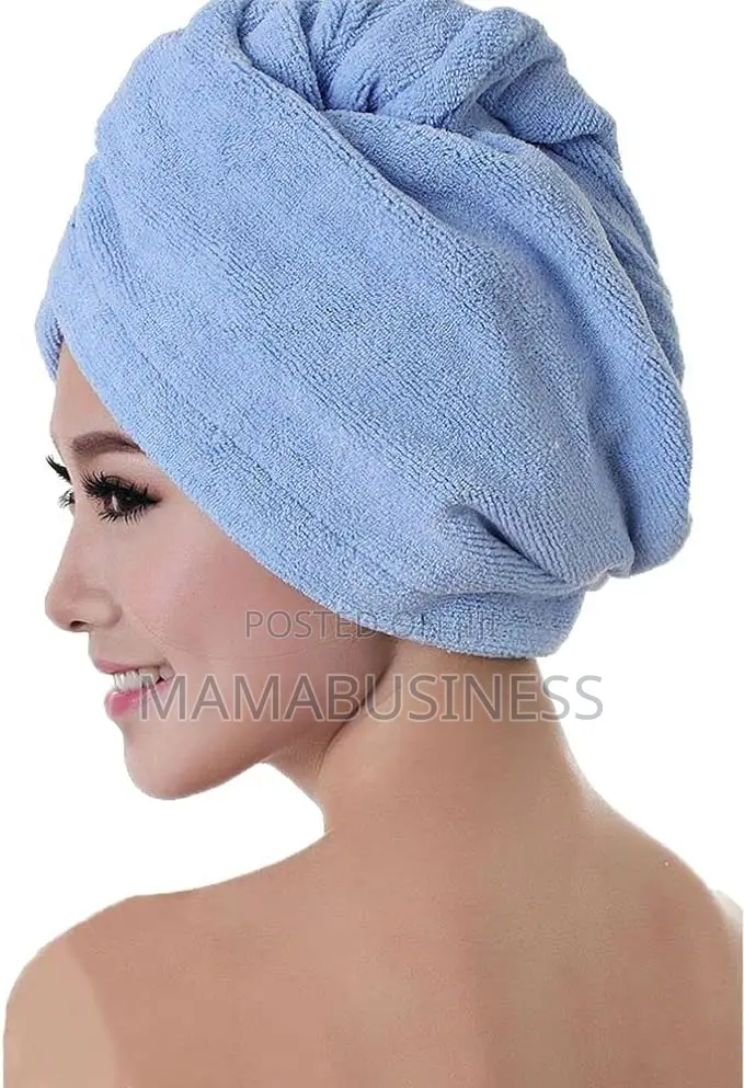 1pcs Microfibre After Shower Hair Drying Wrap-Blue