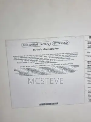 New Laptop Apple MacBook Pro 2023 M3 14-Inch 8GB Apple M3 SSD 512GB