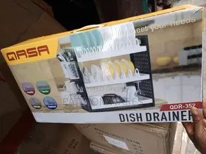 Qasa New Rustless 3 Tier Plastic Dish Drainer and Plate Rack