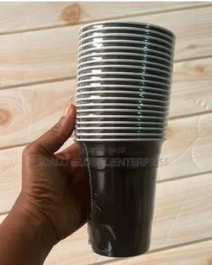 50pcs Black Disposable Plastic Cup
